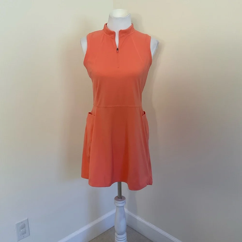Danskin Vibrant Orange Sleeveless Athletic Dress